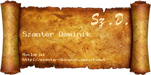 Szanter Dominik névjegykártya