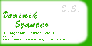 dominik szanter business card